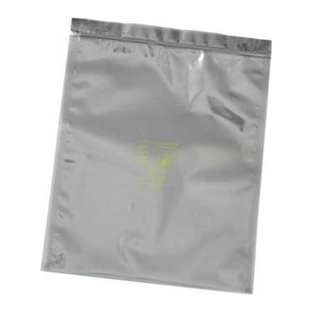 Desco Industries Desco Metal-Out Zipper Bag, 8inW x 10inL, 3 Mil, Silver, 100/Pack 13262
